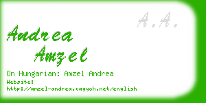 andrea amzel business card